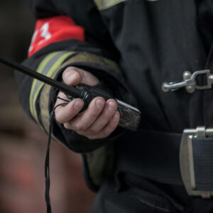 Walkie talkie radios and halt trowels for the fire brigade and the police