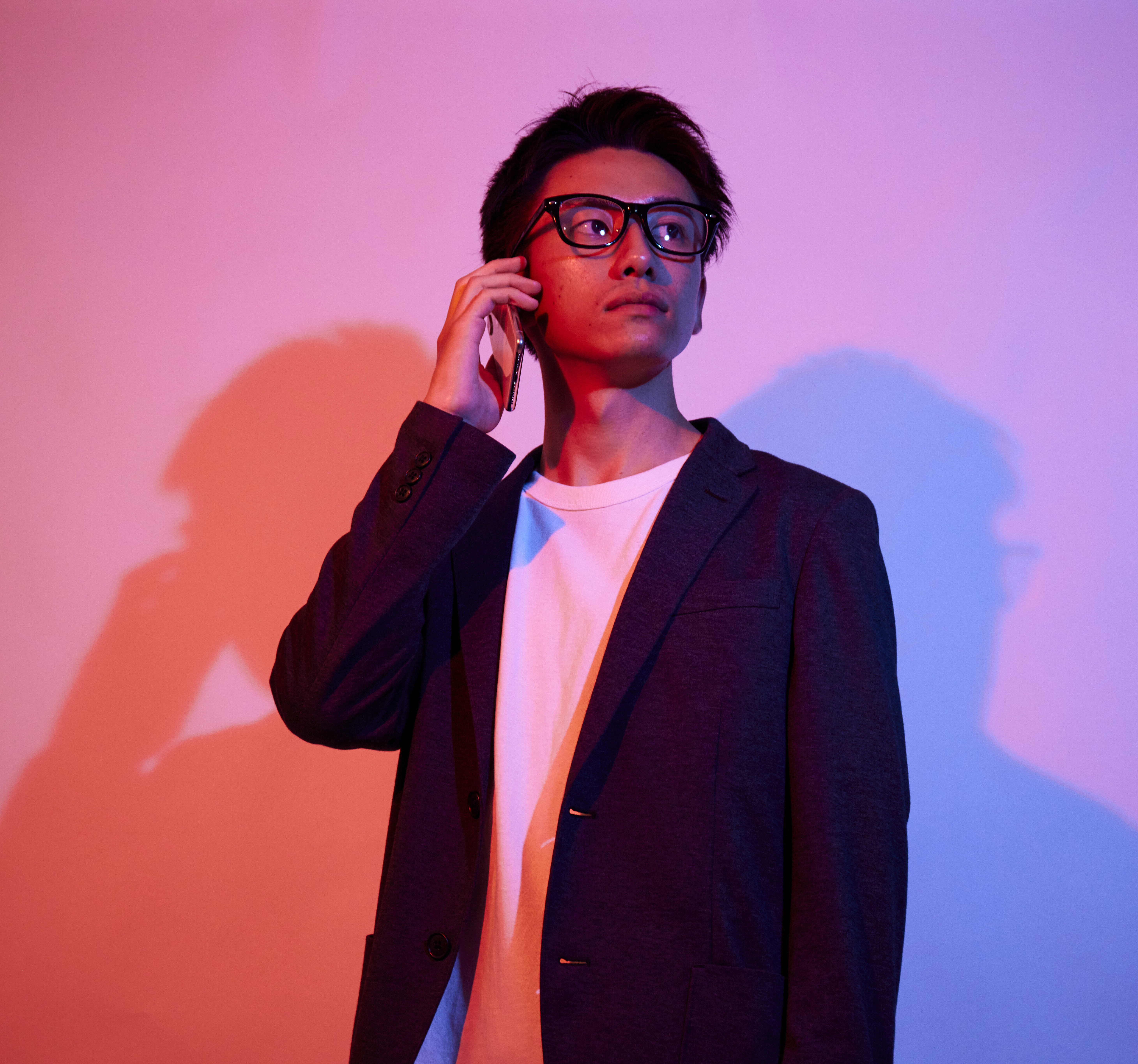 Colorful portrait of a young businessman