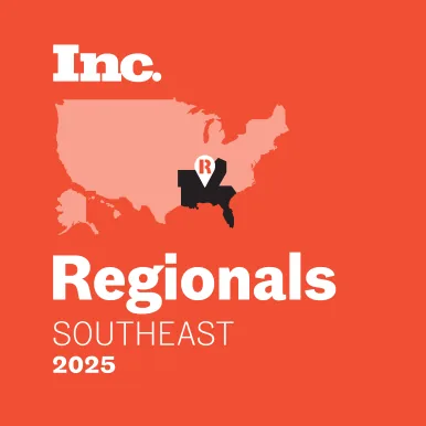 Inc. Regionals Southeast 2025 honoree badge with a map of the United States