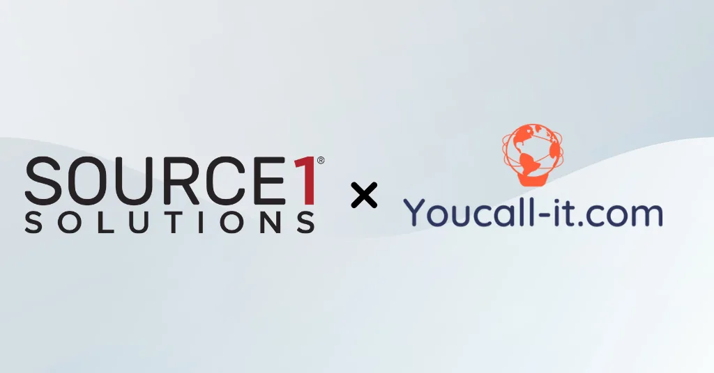 Source 1 Solutions and Youcall-it.com partnership logo lockup